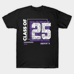 Class of 2025 Urban Streetwear // Graduation Class of '25 Purple T-Shirt